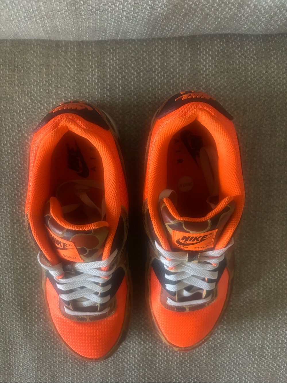 Nike Orange Camo Air Max Sneakers - Picture 3 of 11